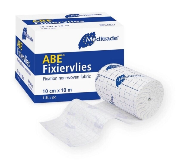 Vlies Fixiervlies 10 cm x 10 m lang Meditrade ABE Verband Wundverband Rolle